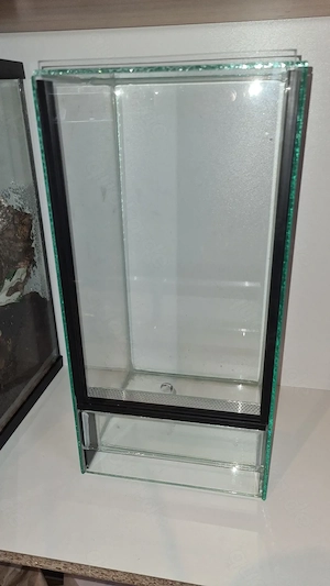 3x Terrarium m. Falltür Glasterrarium 20x20x40 Doppelbelüftung für Baumbewohner   Vogelspinne