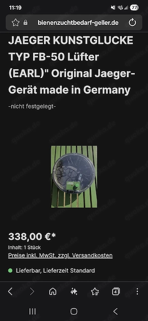 Jäger Kunstglucke Inkubator   wie neu, komplett mit Zubehör