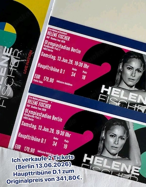 Sitzplatzkarte für das Helene Fischer Konzert 
