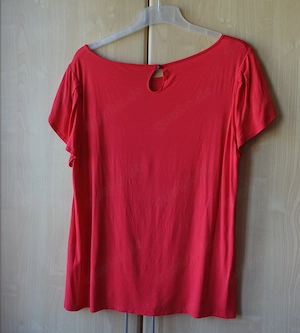 Damen - Shirt, Blusenshirt, Kurzarm, Gr. L bzw. ca. Gr. 44 46, rot