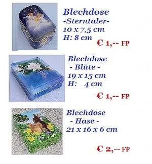 Blechdosen für   1,-- Bild 2