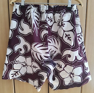 Lässige  Badehose  Badeshort  von  crane  -  lila  -  weiß  -  44   46