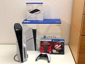 Sony Playstation 5 slim plus 2 spiele mit originalverpackung