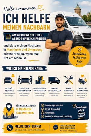 Private Tragehilfe   Nachbarschaftshilfe in Mannheim