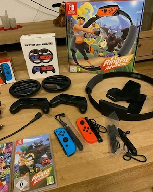 Nintendo Switch Oled + Zelda, Jamboree Rabbid Mario Party  Bild 2