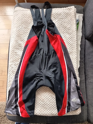 Radlerhose Herren Löffler Größe XL schwarz rot