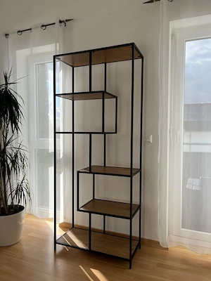 Regal Schwarz Somona Eiche, Breite Höhe Tiefe: 77 185 35