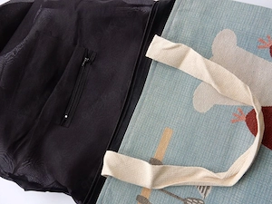 Gewebte Handtasche mit lustiger Küche als Motiv Bild 4