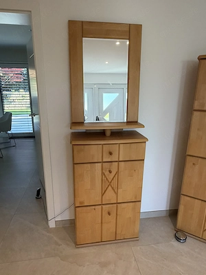 5 teilige Garderobe Buche hell massiv Bild 4