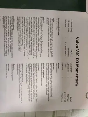 Volvo V40 D3 Geartronic Momentum