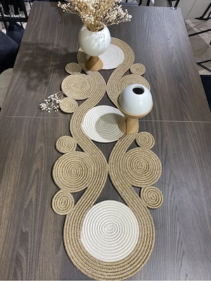 Gewebter Tischläufer in Jute-Optik - 40 110 Cm
