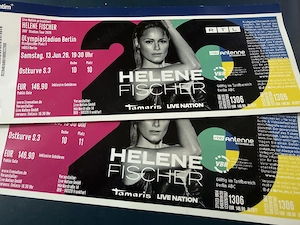 2 Toptickets Helene Fischer Konzert in Berlin 13.06.26