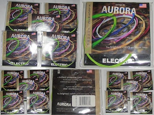 NEU*OVP Gitarrensaiten Aurora E-Gitarren Strings in neon-grün *USA