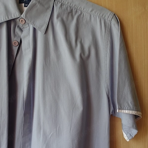Herren - Vintage - Hemd, Freizeithemd, Kurzarm, JP, blaugrau, Gr. M