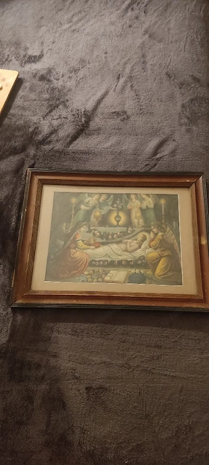 Madonna Grabmal Jesus Grab Heiligen Bild Wandbild Heiligen Jesus Grab Bild 56 x 44 cm 