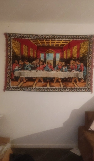 Das letzte Abendmahl Jesusbild Wand Bild Teppich Heiligen Bild Jesus Kreuz Tisch decken 179 x 117 cm