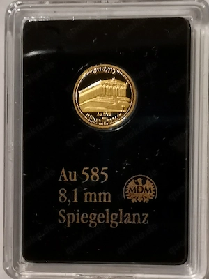 Goldmünze Berühmte Bauwerke " Walhalla " 585er Gold 0,28 Gramm