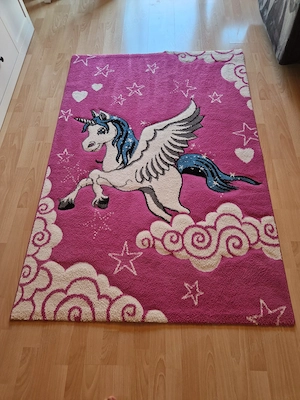 Kinderzimmerteppich Einhorn rosa von Merinos 120x170