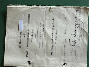 Kriegsverdienstkreuz 2. Klasse mit Schwertern und Urkunde 