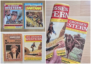 12 Vintage Westernromane in 4 Sammelheften