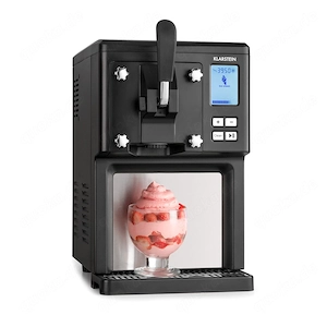 Eiscrememaschine Eisbereiter Automat Kompressor Softeis 1,5l Edelstahl schwarz