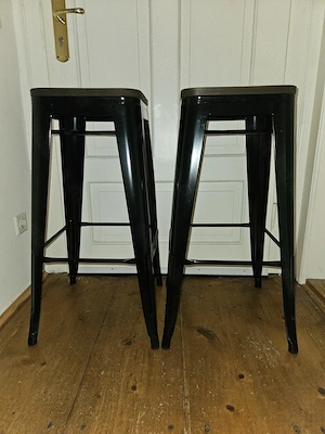 Wie neu! 2 stabile Barhocker Metall Küchenhocker Stehhocker TOP!