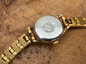 Chaika Vintage Damen Armbanduhr 17 Steine Mechanisch Handaufzug Gold UdSSR Defekt Bild 5