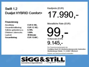 Suzuki Swift 1.2 Dualjet HYBRID Comfort+ LED*ACC*NAV*SHZ*CAM Bild 4