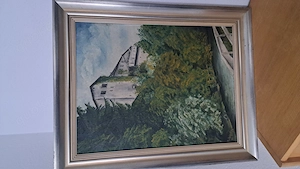 Wandbild Landschaft Ölgemälde handgemalt Leinwand mit Rahmen