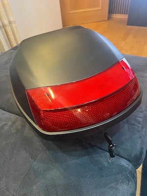 Scooter Motorrad   Roller Topcase in Grau Heck Box Heckbox   Neu