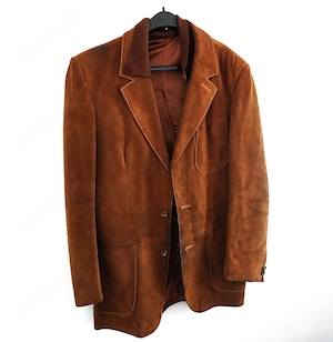 Herren Velourjacke braun, Größe 54