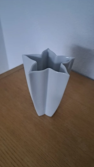 Hutschenreuther Blumenvase Porzellan weiß Höhe 11 cm 