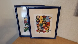 Bilderrahmen dunkelblau glänzend 32 x 27 (2 St.)