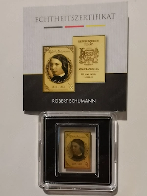 Goldbarren "Robert Schumann" 1 1000 oz 999er Feingold mit Zertifikat