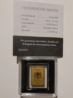 Goldbarren "Gerhard Schröder" der Kanzlerserie  1 1000 oz 999er Feingold mit Zertifikat Bild 2