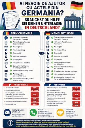      Übersetzungen & Hilfe bei Anträgen | Kindergeld, Elterngeld, Steuererklärung u.v.m