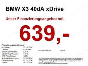 BMW X3 40dA xDrive M Sport Pro LiveCock.Standh.AHK.