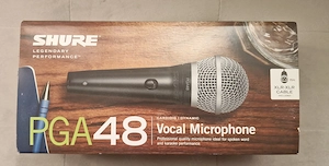 Shure PGA48 XLR -E Dynamische Mikrofon Gesangsmikrofon XLR-XLR Kabel Neu.