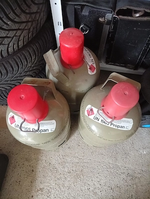 Gasflaschen Eigentumsflasche 5kg befüllt grau