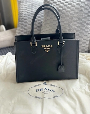 Prada Galleria Medium Tote Bag Schwarzes Saffiano Leder