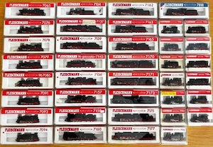 Modelleisenbahn   Spur N   38 Fleischmann Loks   Dampfloks