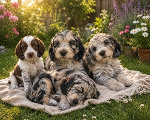 Cockapoo Welpen Harlekin-Merle