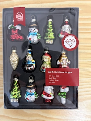 Neuer wunderschöner weihnachtlicher Christbaumbehang, 12-tlg.