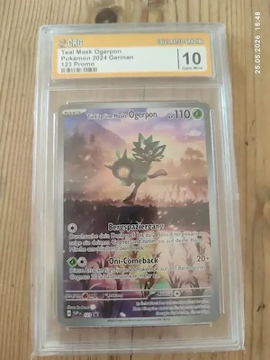 Biete Türkisgrüne Maske Ogerpon SV Black Star Promo #123 (SVP 123) gegradet 10