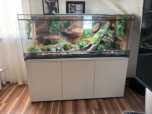 Design Terrarium 150x60x60 mit Unterschrank und Zubehör