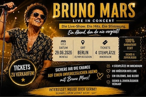 Bruno Mars Ticket 29.06 Berlin 