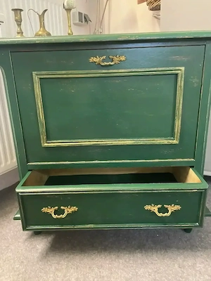 Holzkommode-DIY-Shabby Chic-London Green- Unikat Bild 3