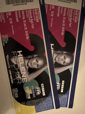 2 Tickets Helene Fischer Freitag den 20.06 Innenraum 