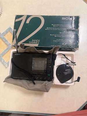 Sony ICF-7601 Weltempfänger 12 Bänder & Sony AN-61 Antenne & OVP
