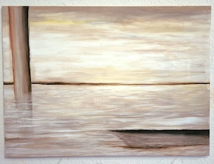 Abstractes größe acrylgemälde  Ruhe & Harmonie " , 75   55 cm